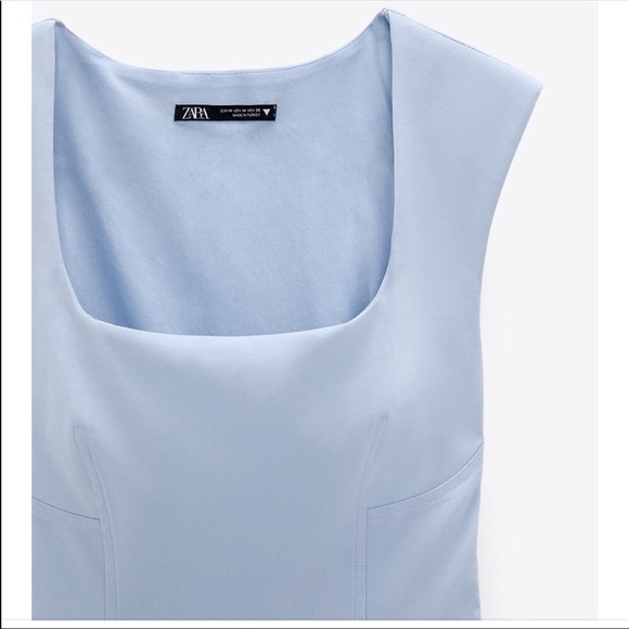 Fitted dress - sky blue - Picture 3 of 10